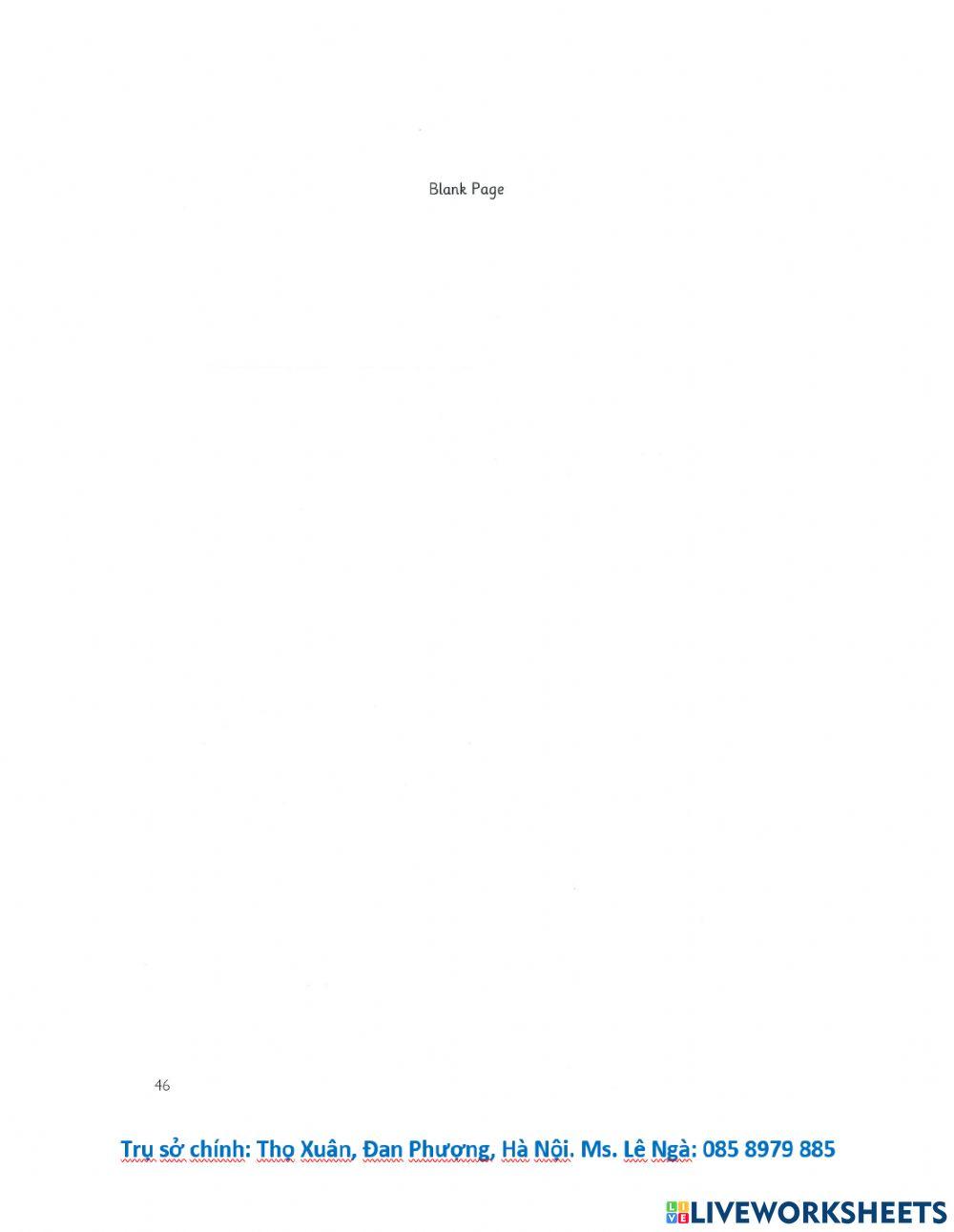 LT Starters 4-Test 3- Reading and Writing