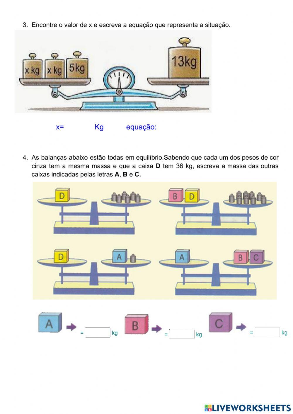 Equações do 1ºgrau