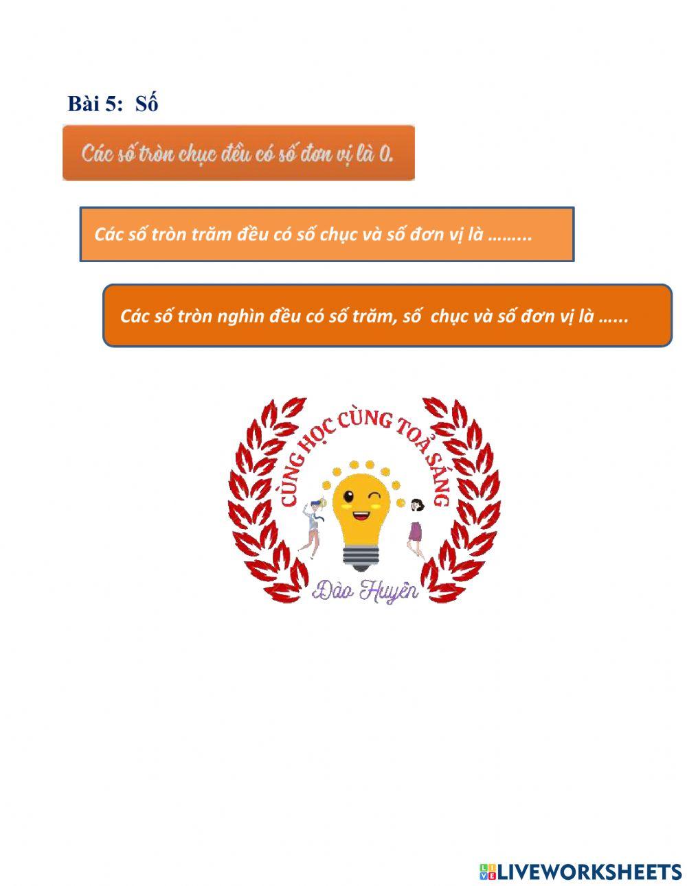 Số tròn chục, tròn trăm