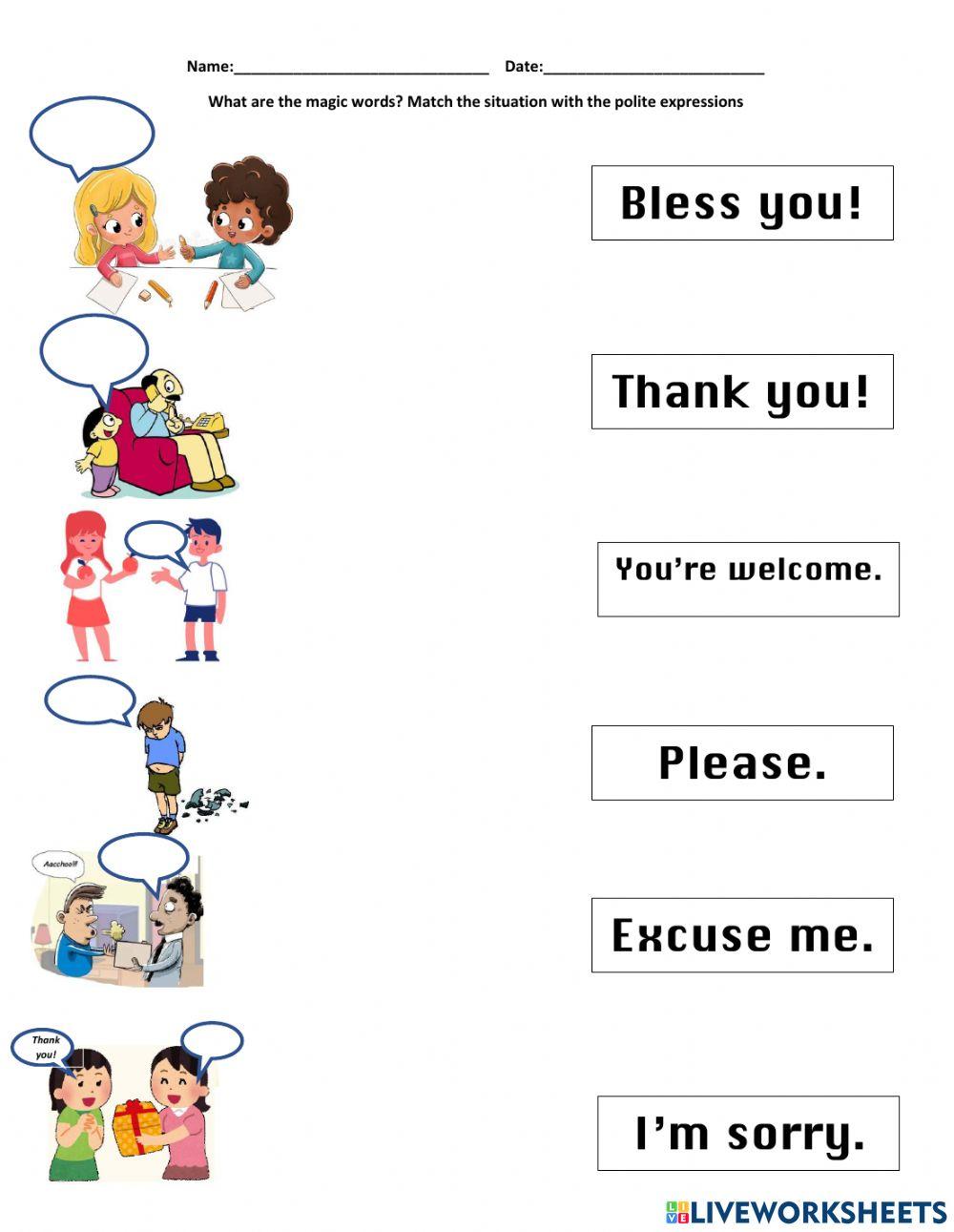Sc 2023 Preschool Magic Words LiveWorksheets 7081120 sc-2023-preschool-magic-words-liveworksheets-7081120