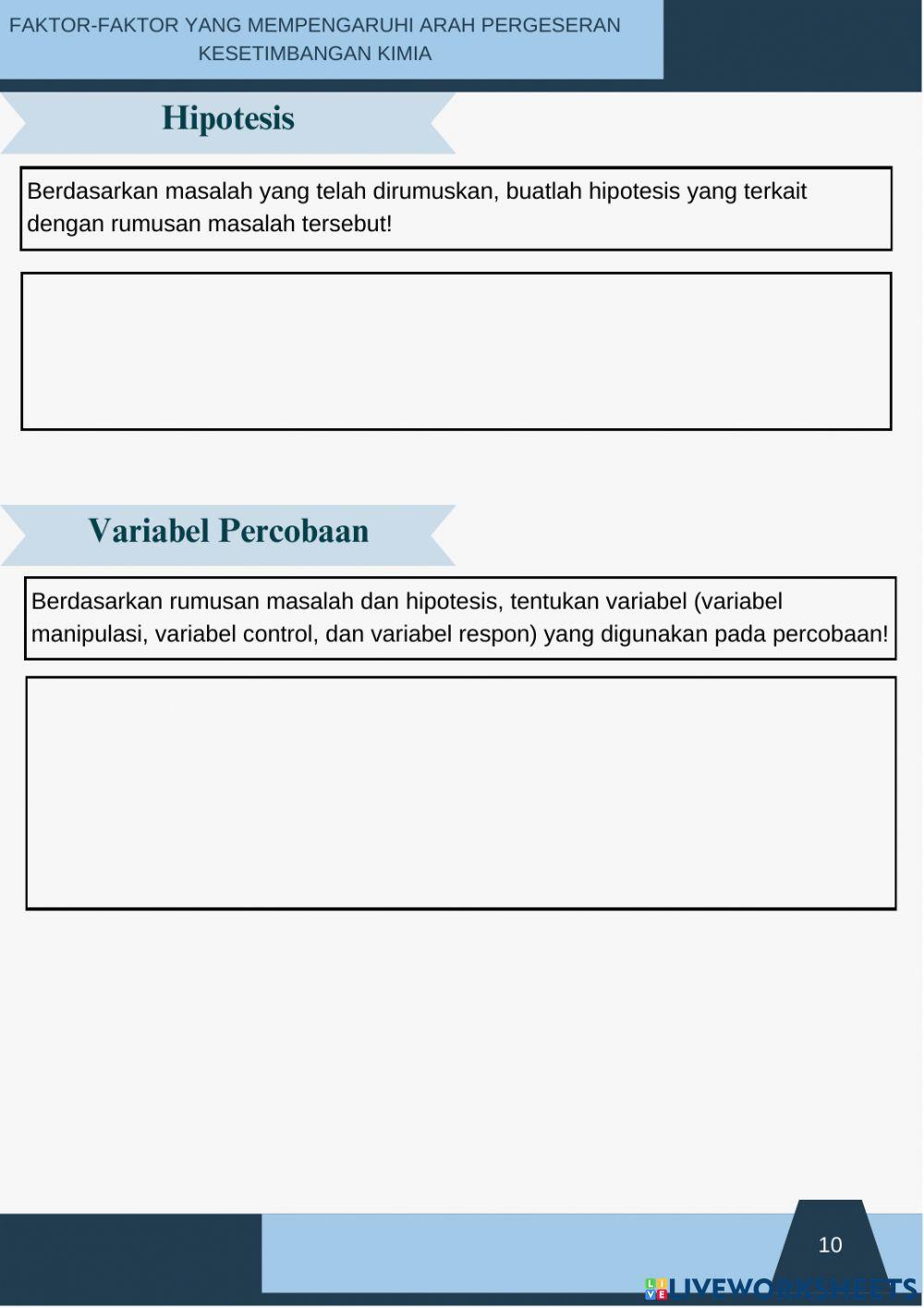E-LKPD Faktor Tekanan dan Volume