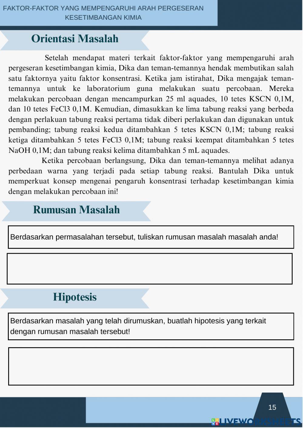 E-LKPD Faktor Konsentrasi