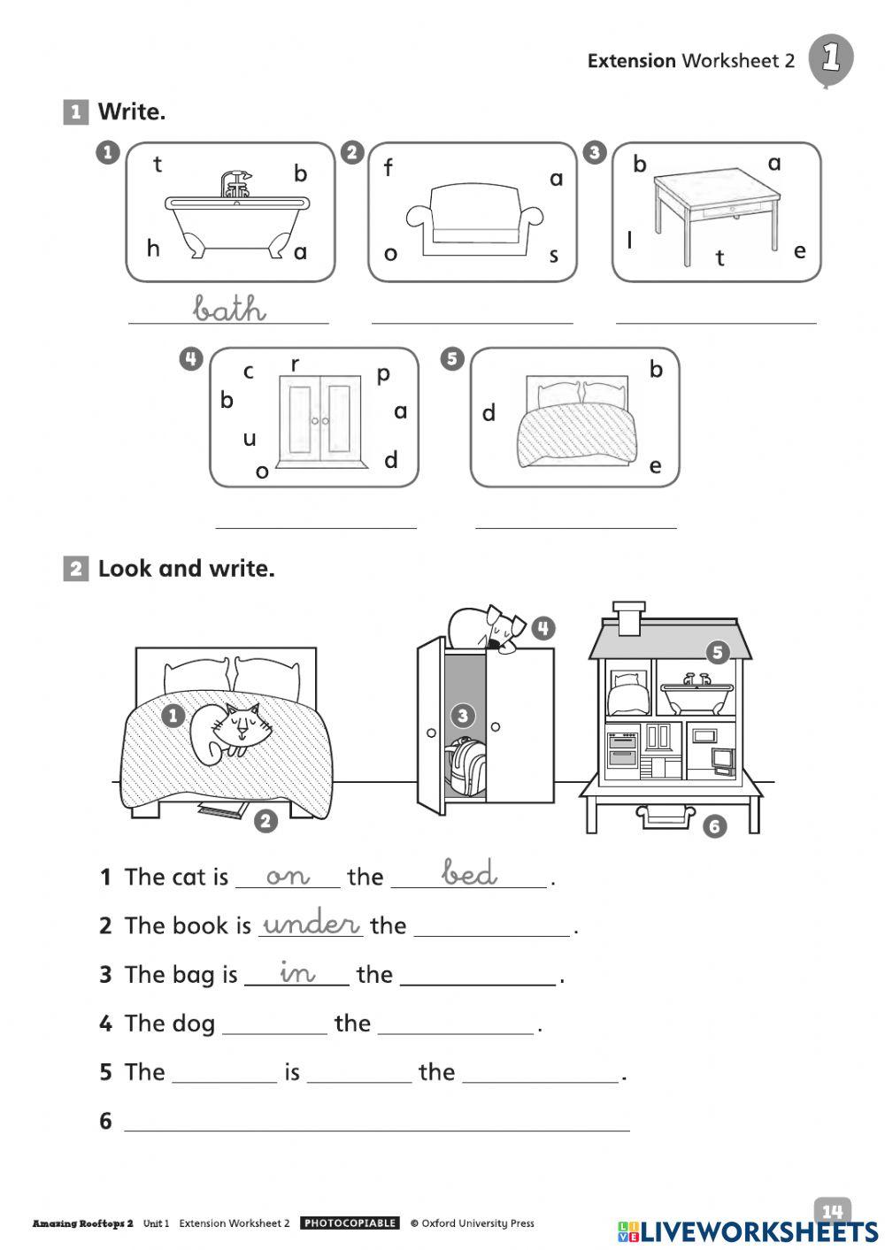 Prepositions of place