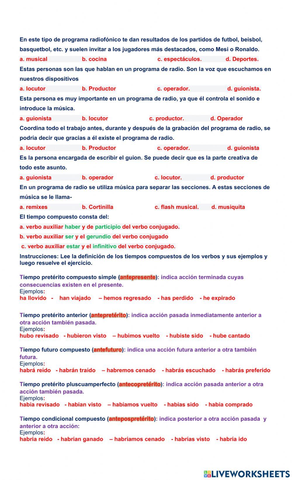 Repaso de español b-5