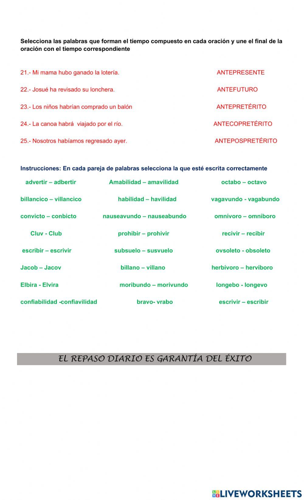Repaso de español b-5