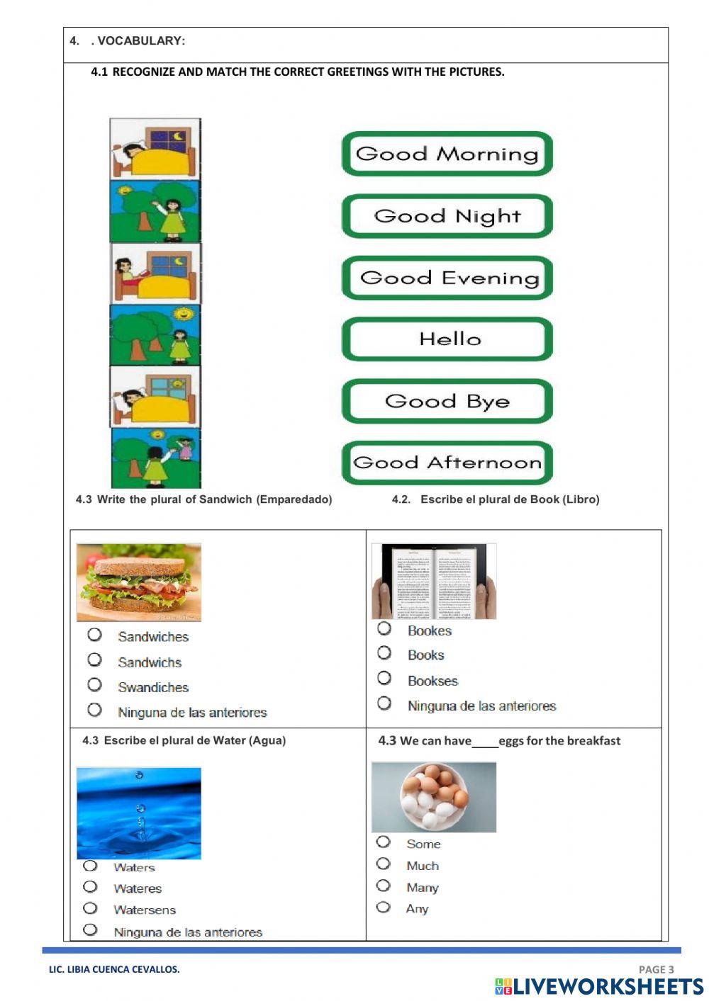 Diagnostic test first 8th