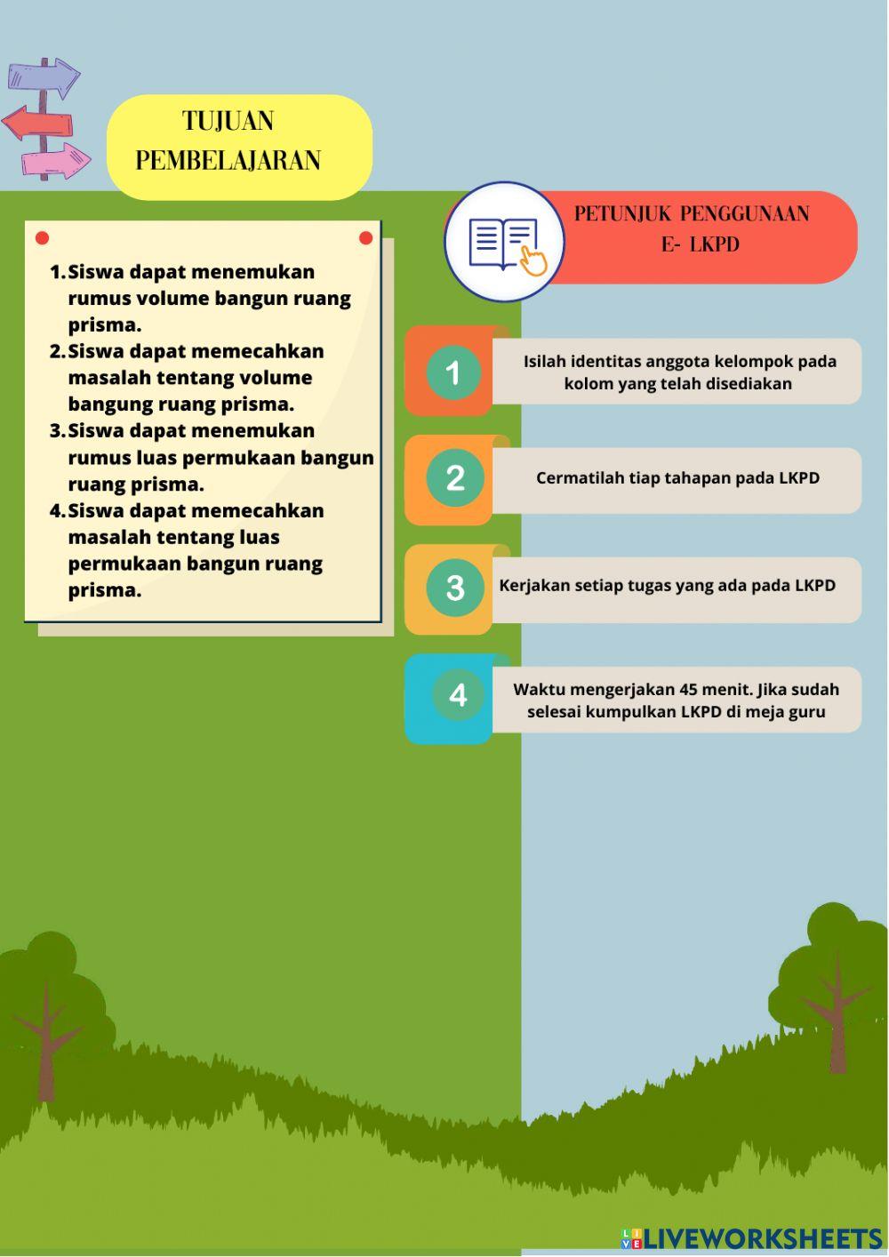 Lkpd luas permukaan dan volume prisma