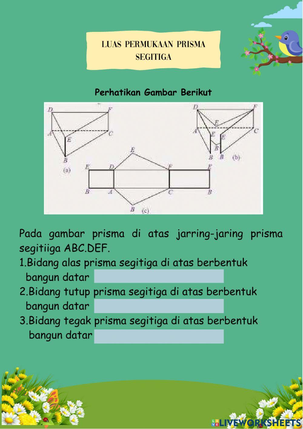 Lkpd luas permukaan dan volume prisma