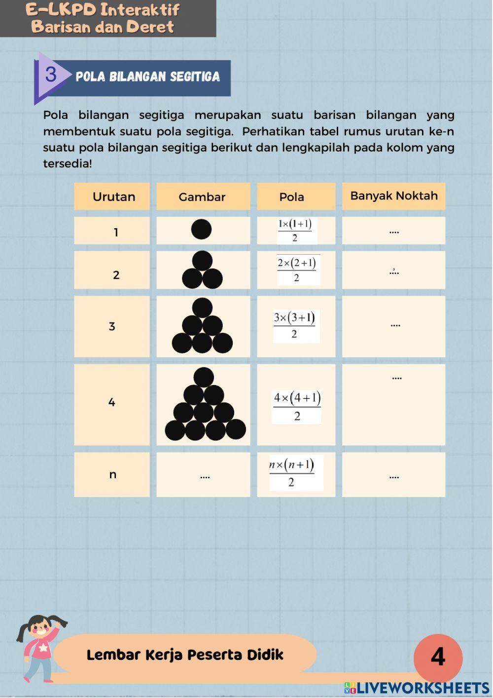 E-lkpd interaktif barisan dan deret