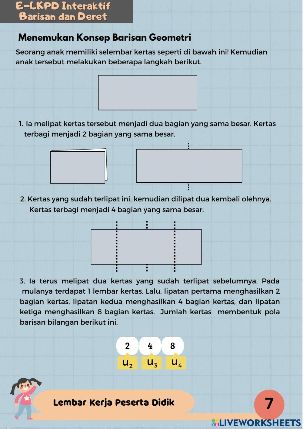 E-lkpd interaktif barisan dan deret 2