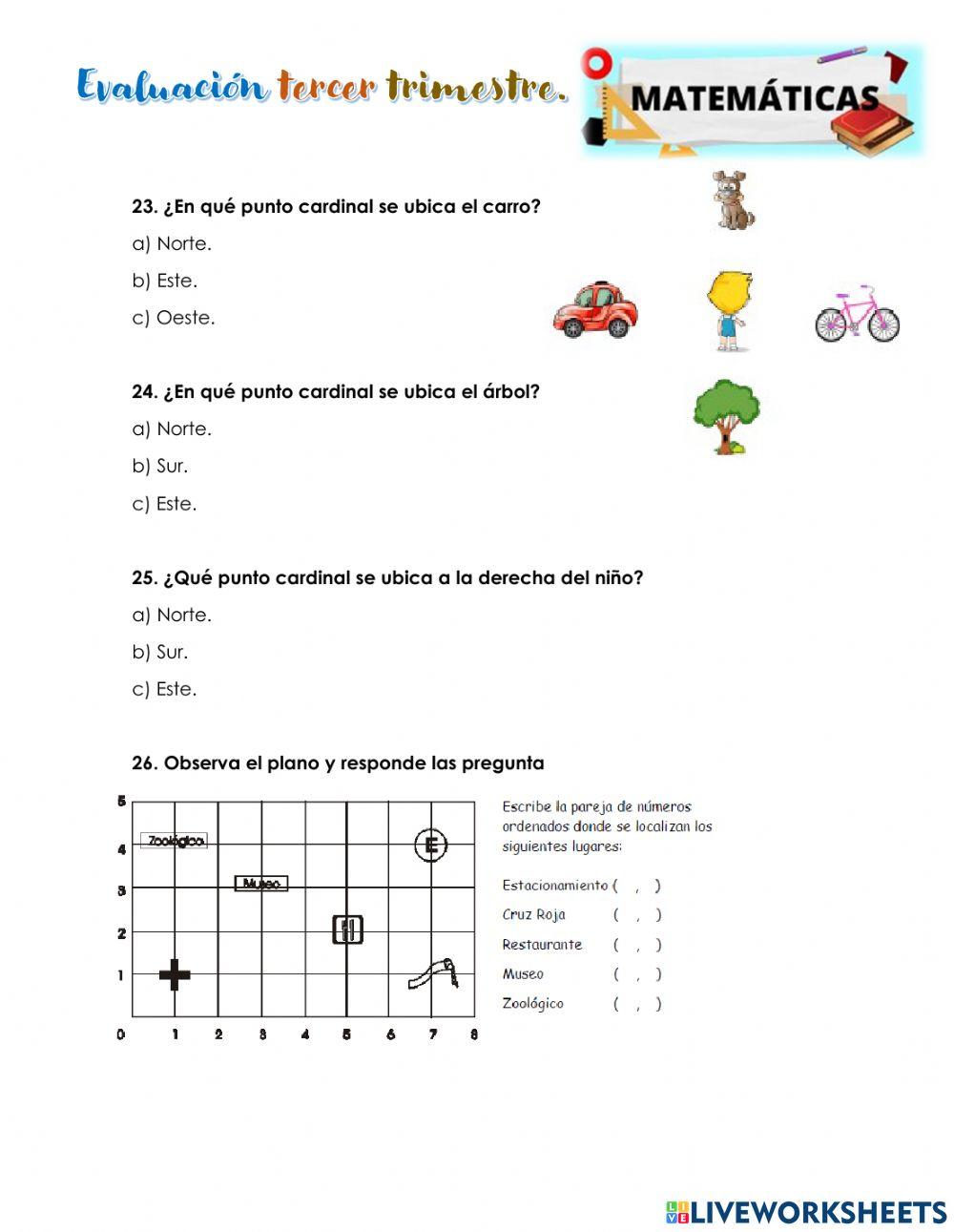 Evaluación trimestral
