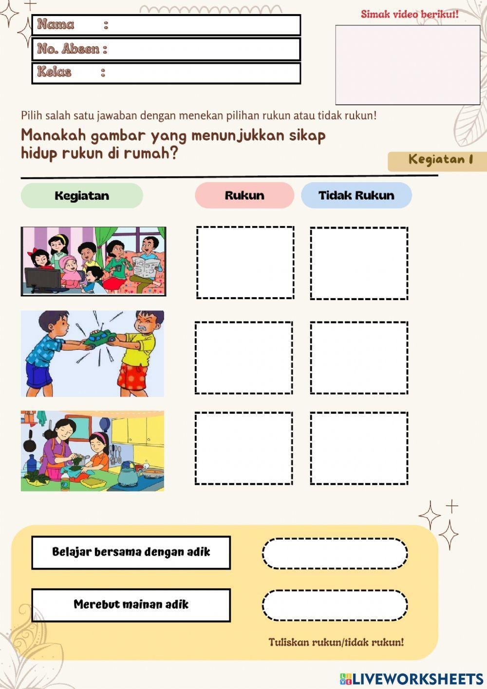 LKPD Hidup Rukun Di Rumah