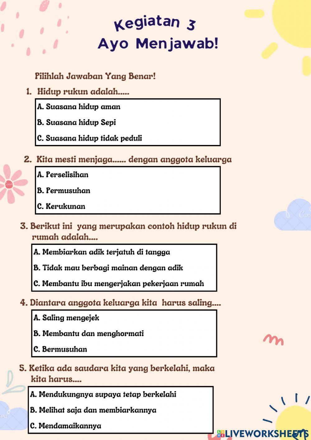 LKPD Hidup Rukun Di Rumah