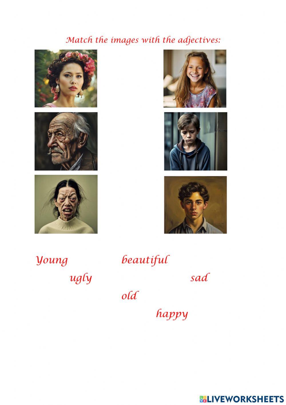 Match the images with the words