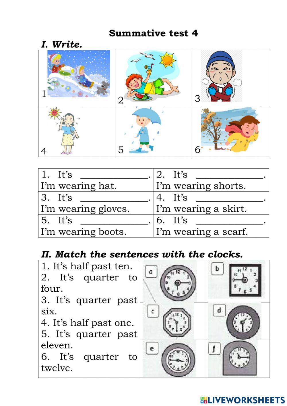 Clothes, weather, time, party