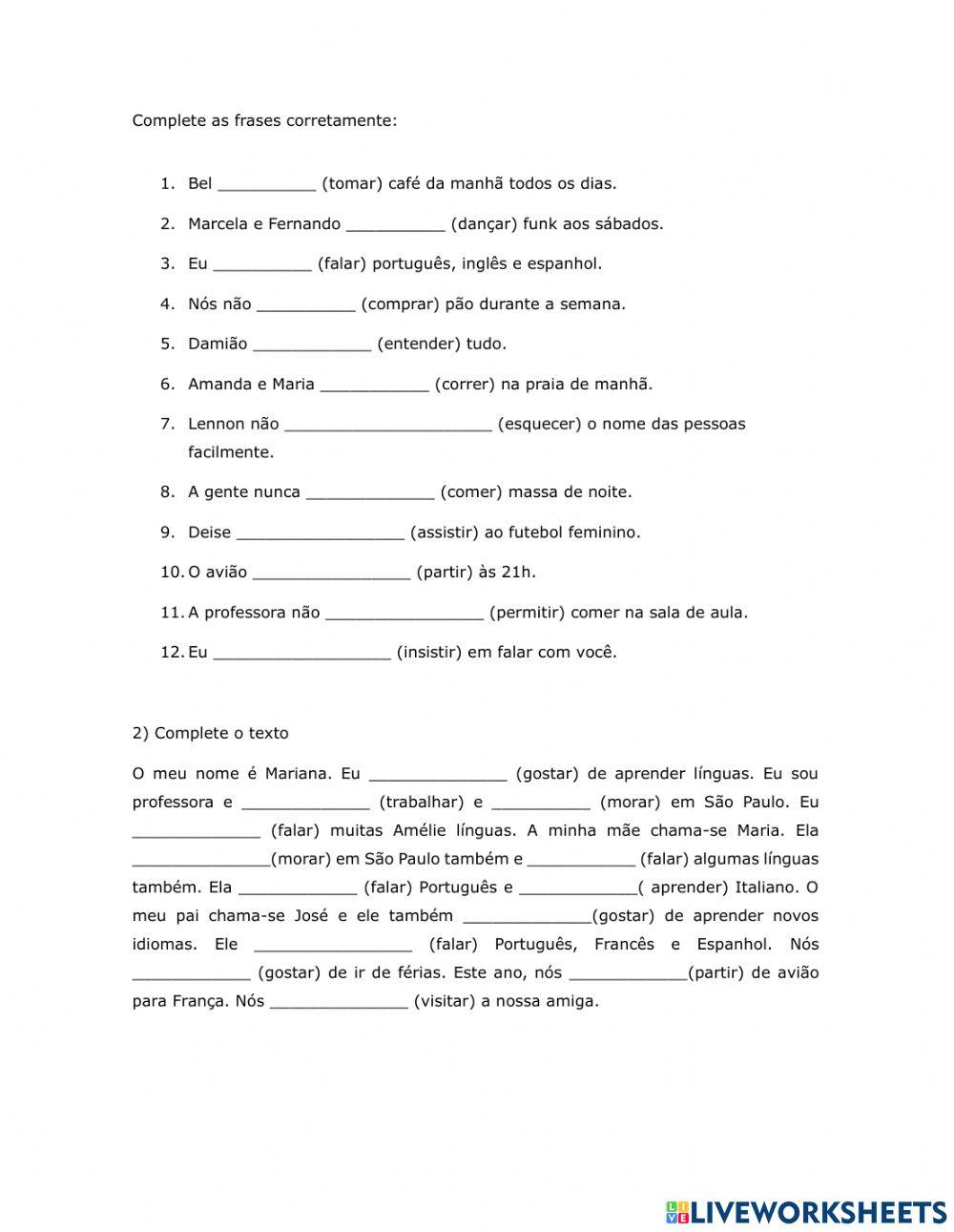 Presente do INdicativo