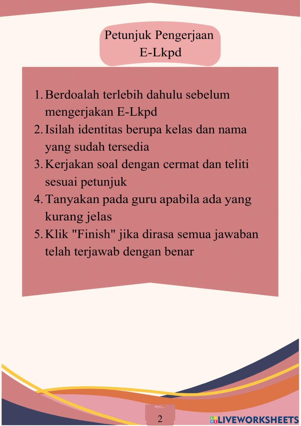 E-Lkpd Berbasis Problem Based Learning(1) worksheet | Live Worksheets