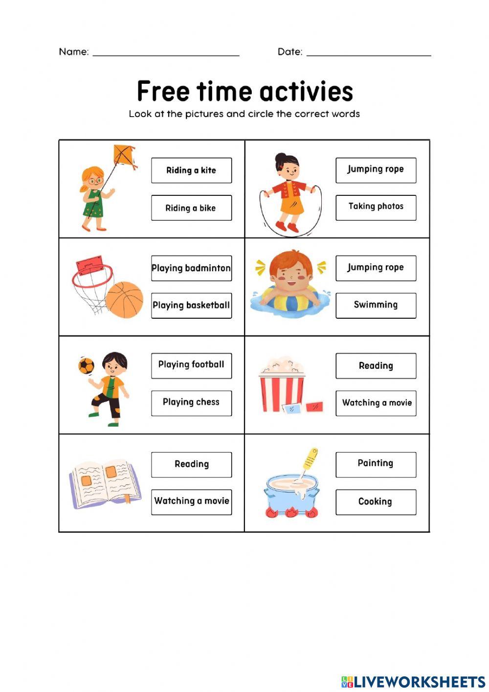 Free time activities