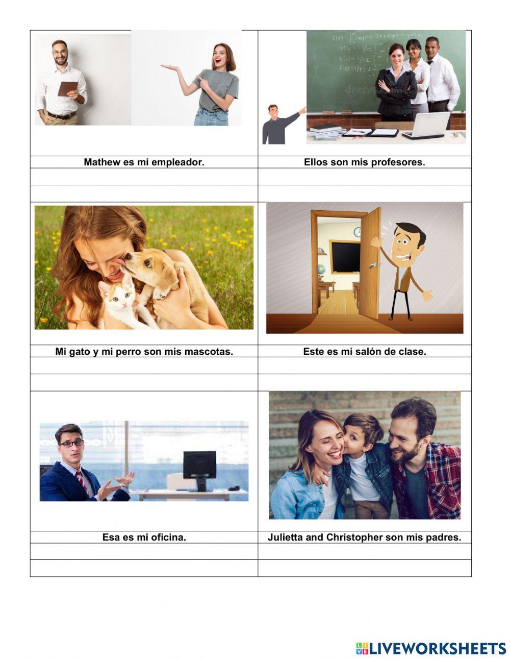 Demostrative and subject pronouns