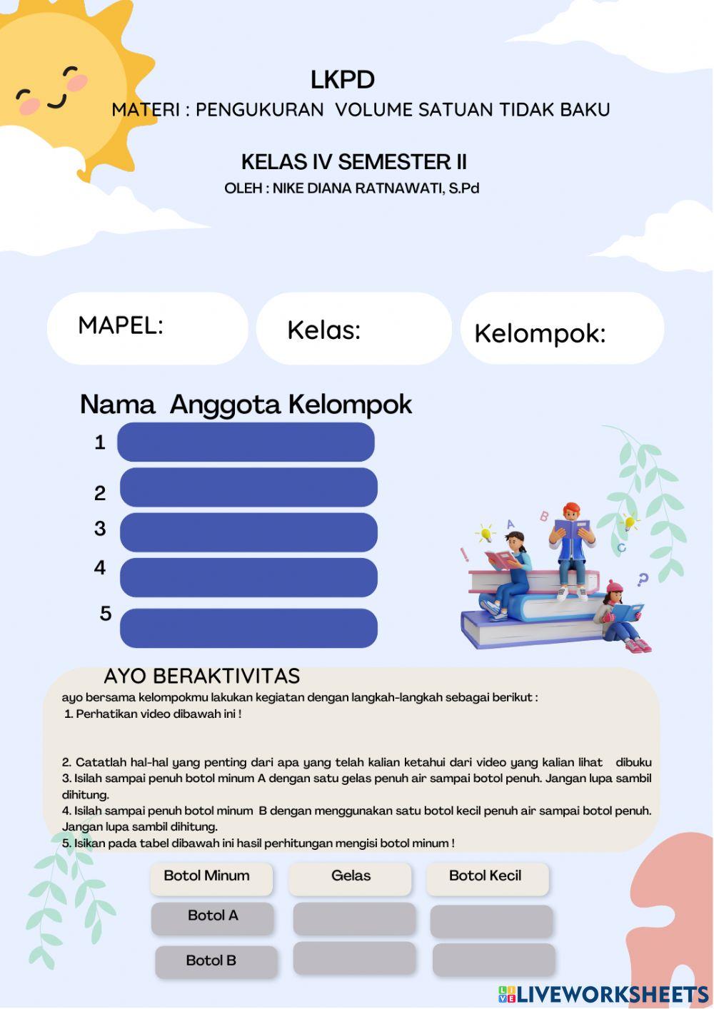 Lkpd volume satuan tidak baku