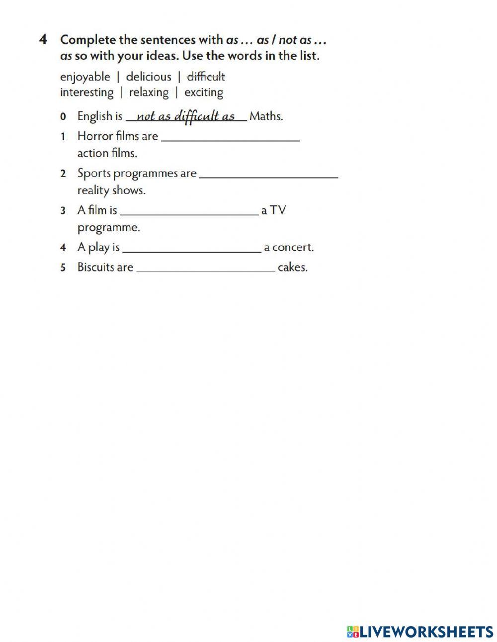 As ... as   a little a bit far much a lot