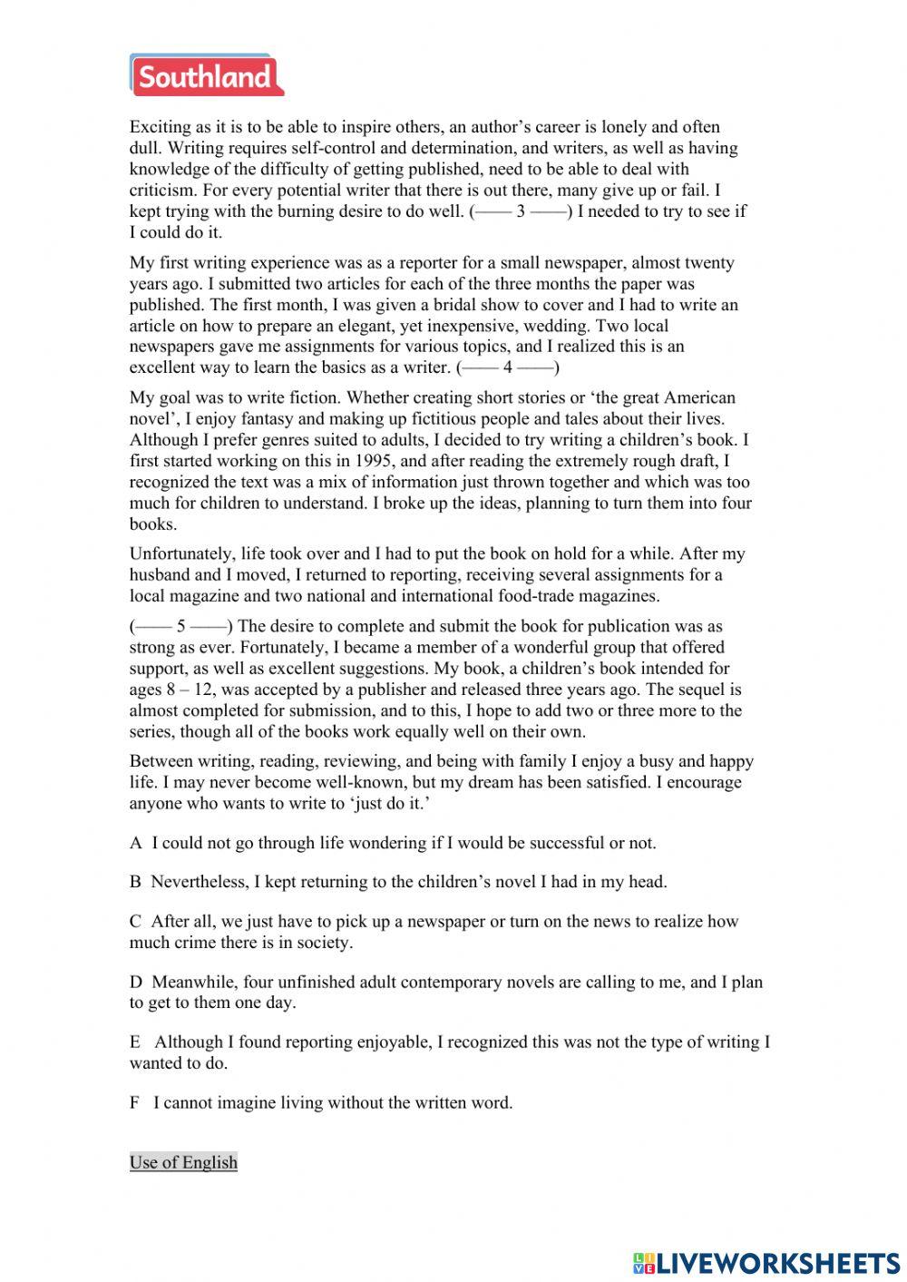 Adults 6 - Mid term test