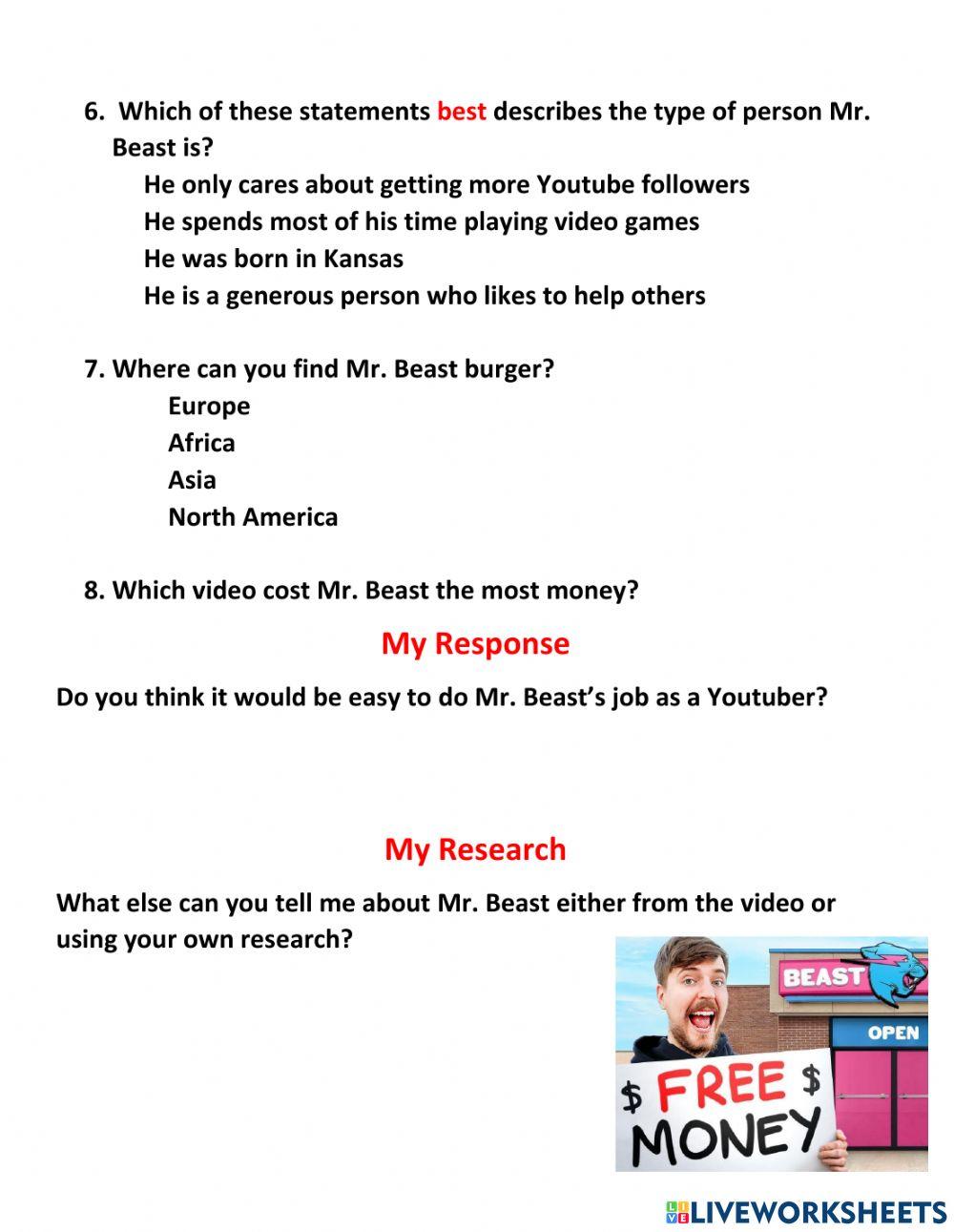 Video Response - Mr. Beast (LA)