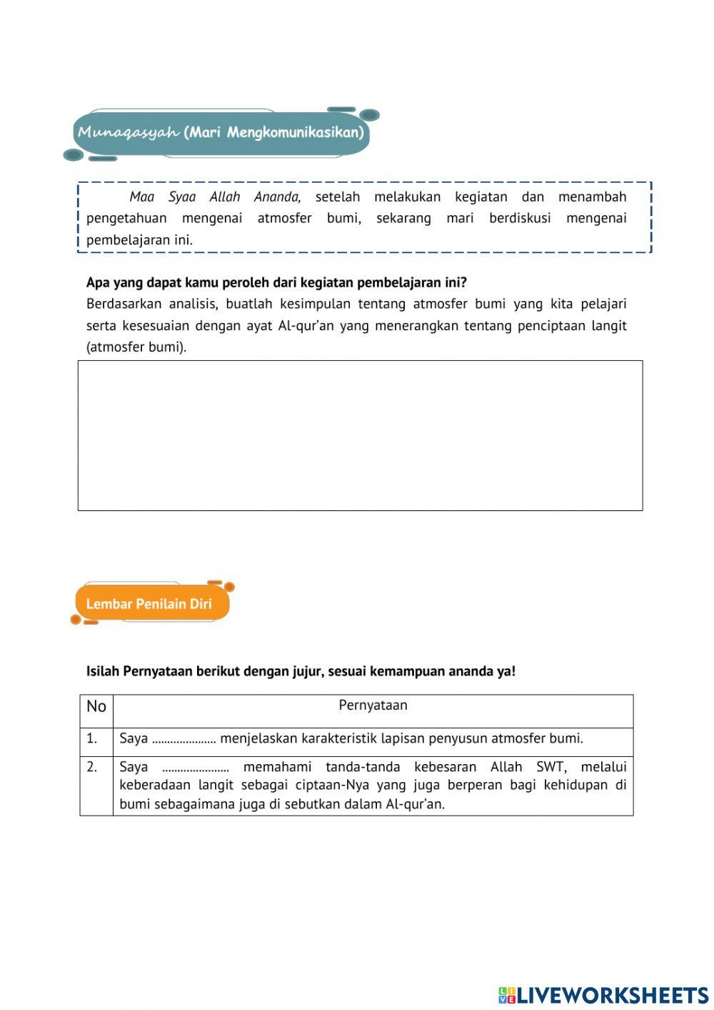 LEMBAR KEGIATAN 2 (ATMOSFER BUMI)