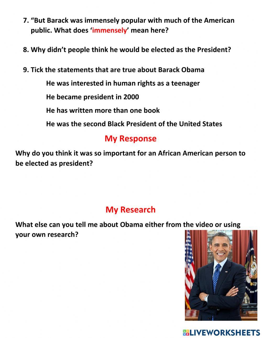 Video Response - Barack Obama (HA)