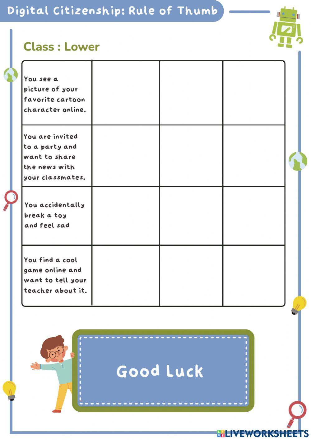 Rule of Thumb lower class