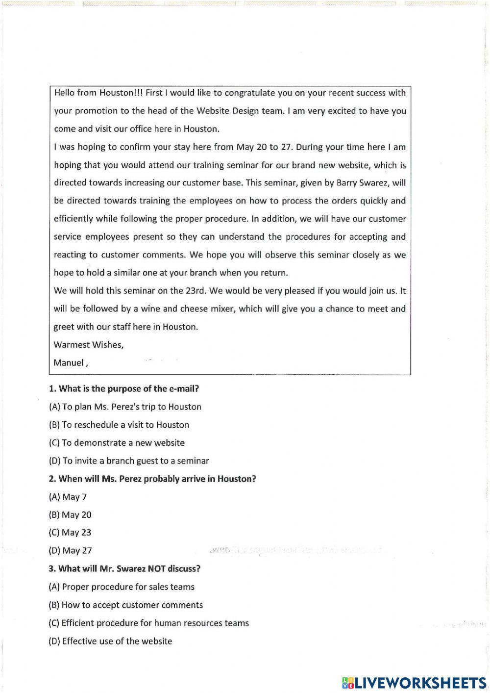 Unit 18: promotion - retirement - award