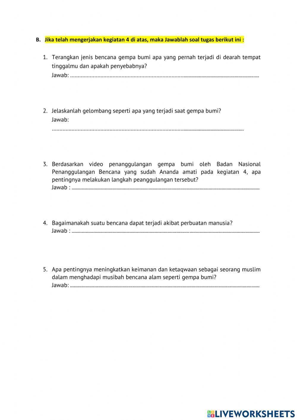 LEMBAR KEGIATAN 4 (GEMPA BUMI)