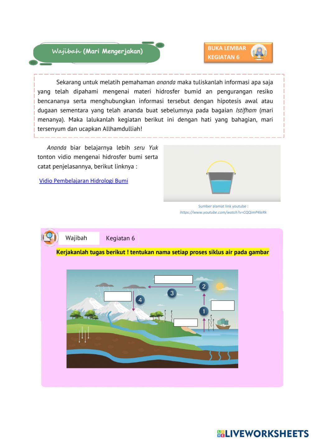 LEMBAR KEGIATAN 6 (HIDROSFER)