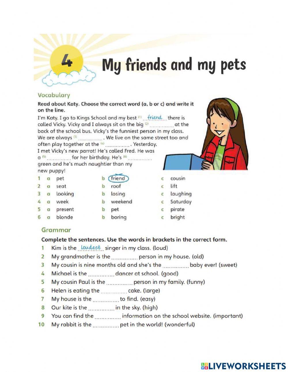 Unit 4: My friends and my pets