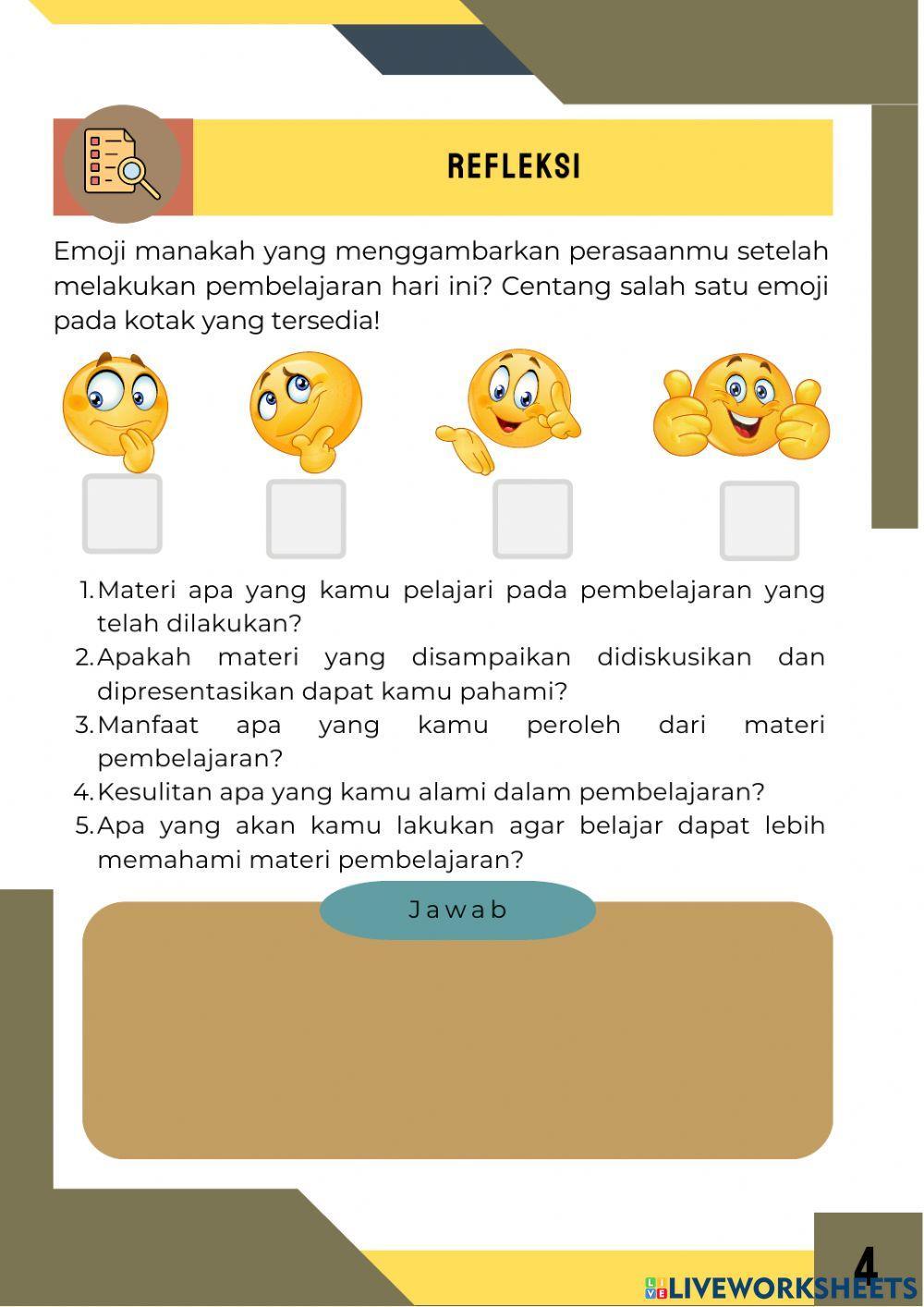 Lkpd dan refleksi materi zat aditif kelas viii smp