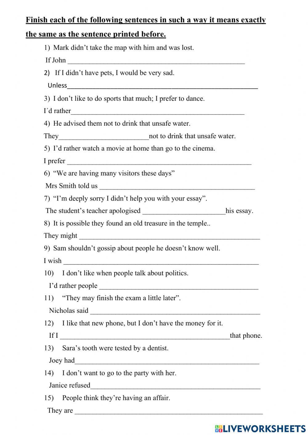 Senior 6 Mid-term Practice