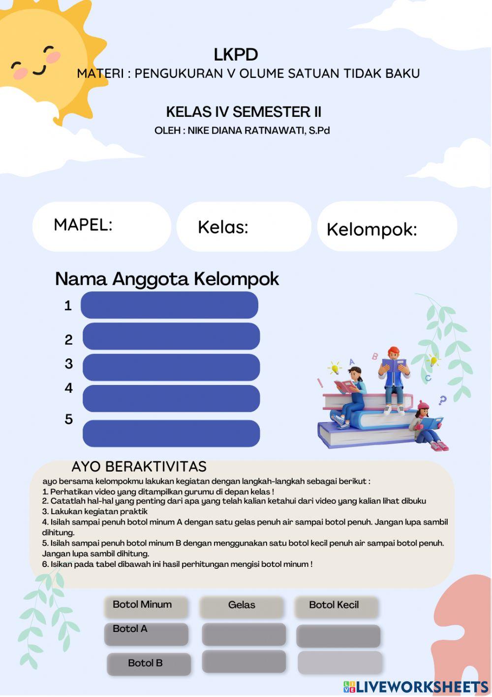 Lkpd volume satuan tidak baku