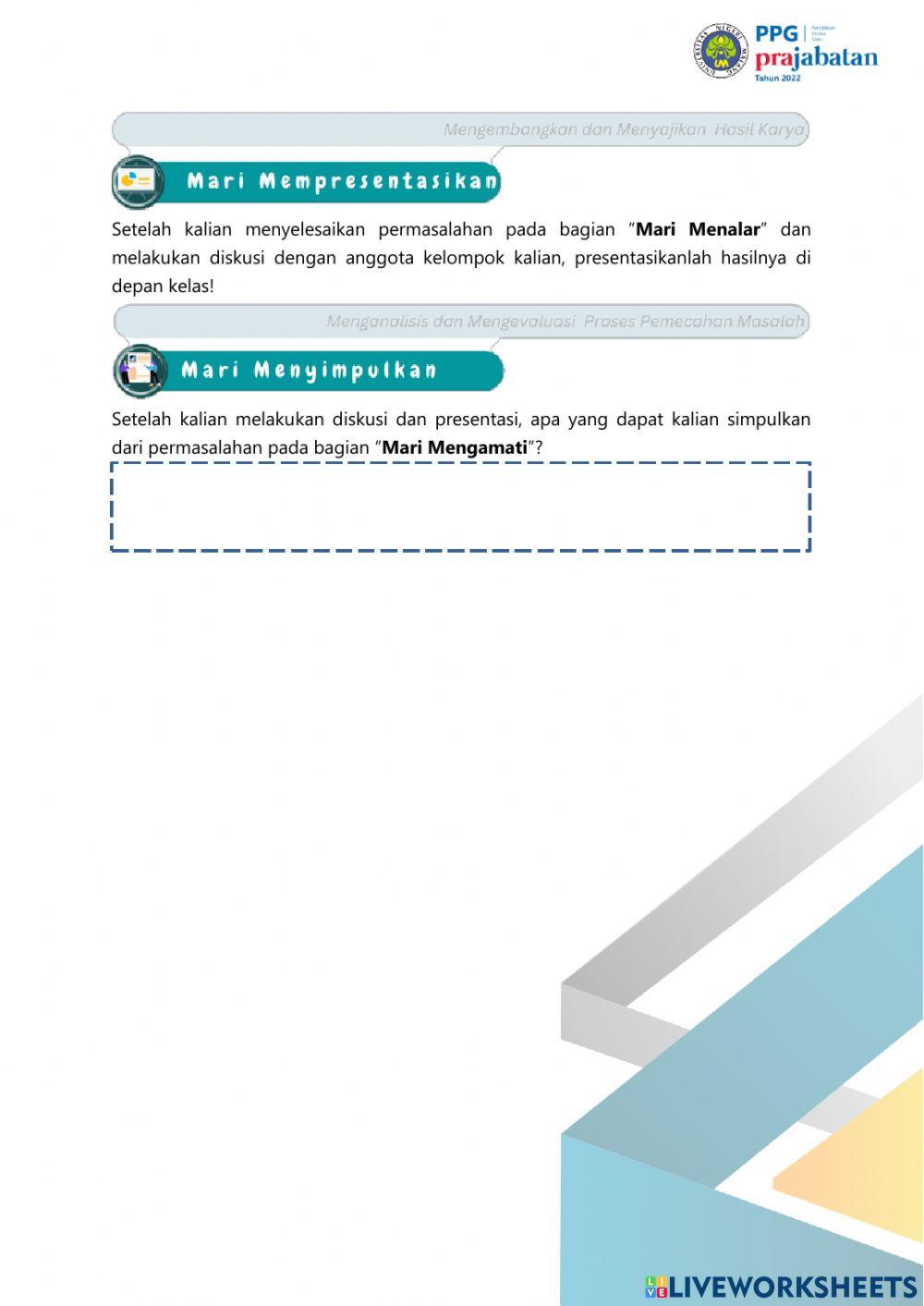 LKPD Bilangan Bulat Kelas 7