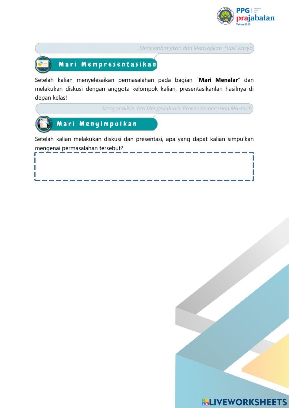 LKPD Bilangan Bulat Kelas 7