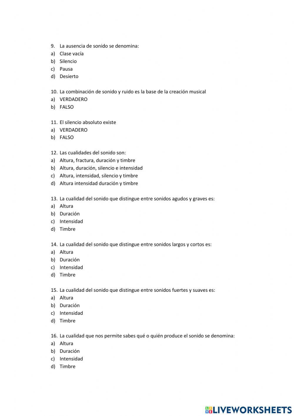 Las cualidades del sonido físicas y música