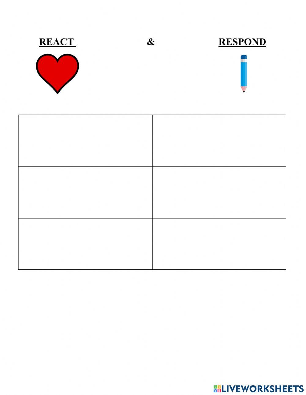 7086983 | React and Respond | ecbryant | LiveWorksheets