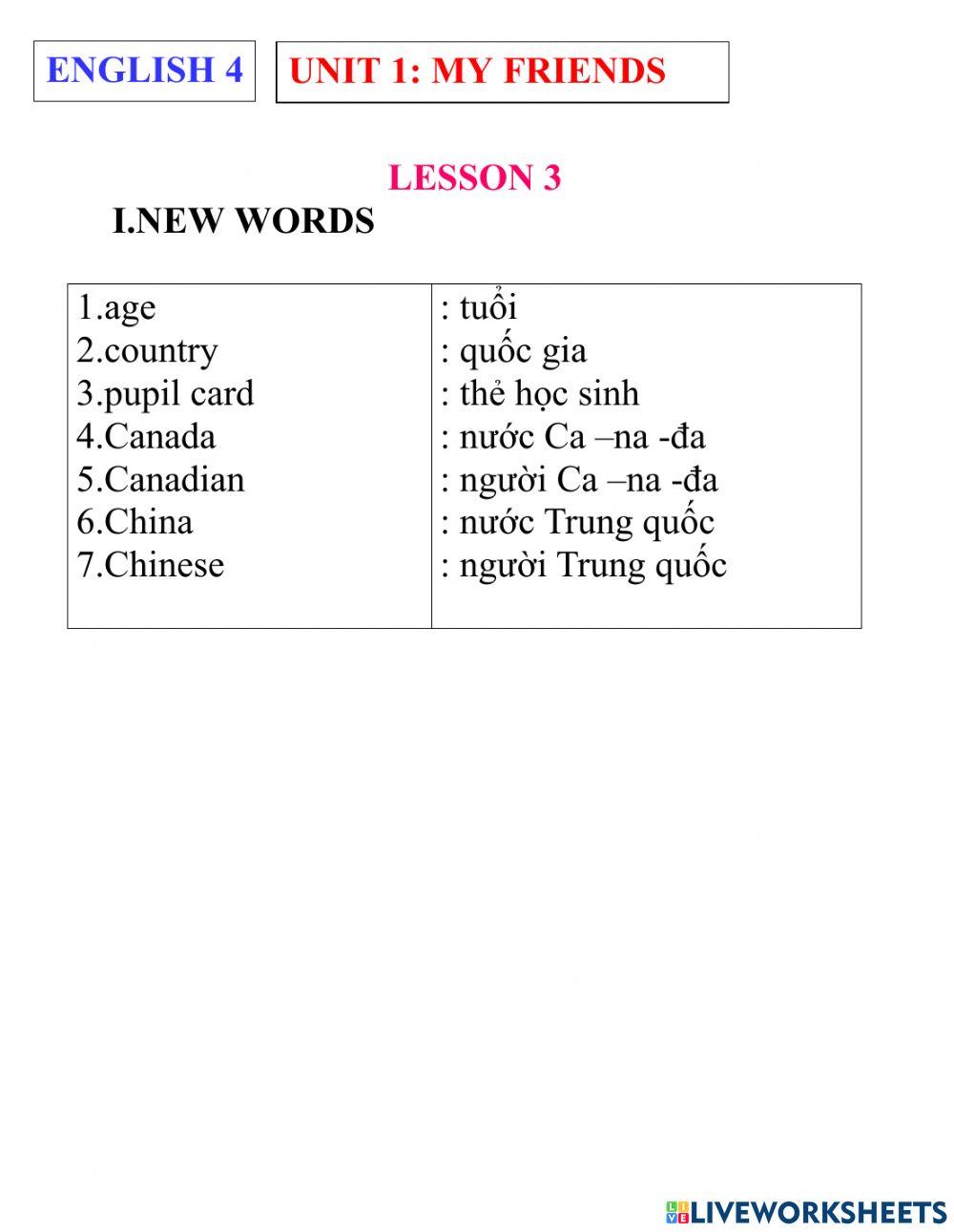 English 4- unit 1- lesson 3