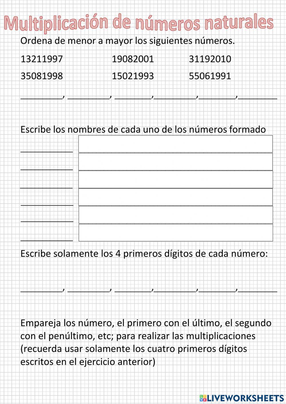 Multiplicación de números naturales