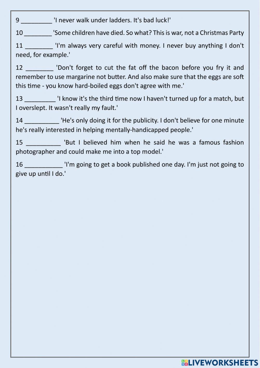 Character and personality 2