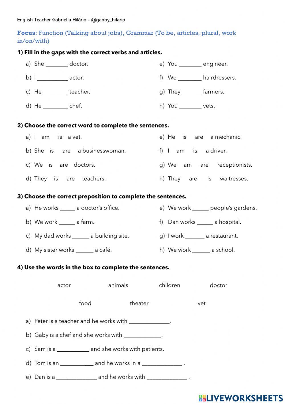 EFE 1 - L6 - Talking about jobs