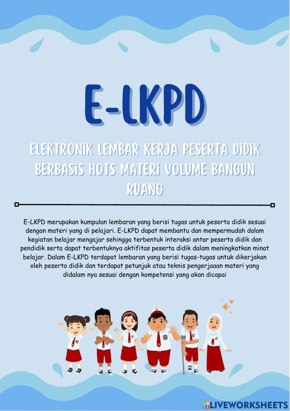 E-LKPD Berbasis HOTS Materi Bangun Ruang