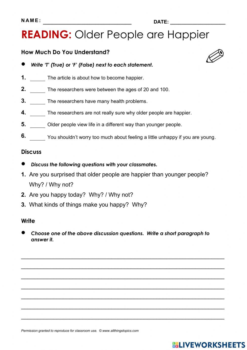 Older People are Happier - All Things Topics