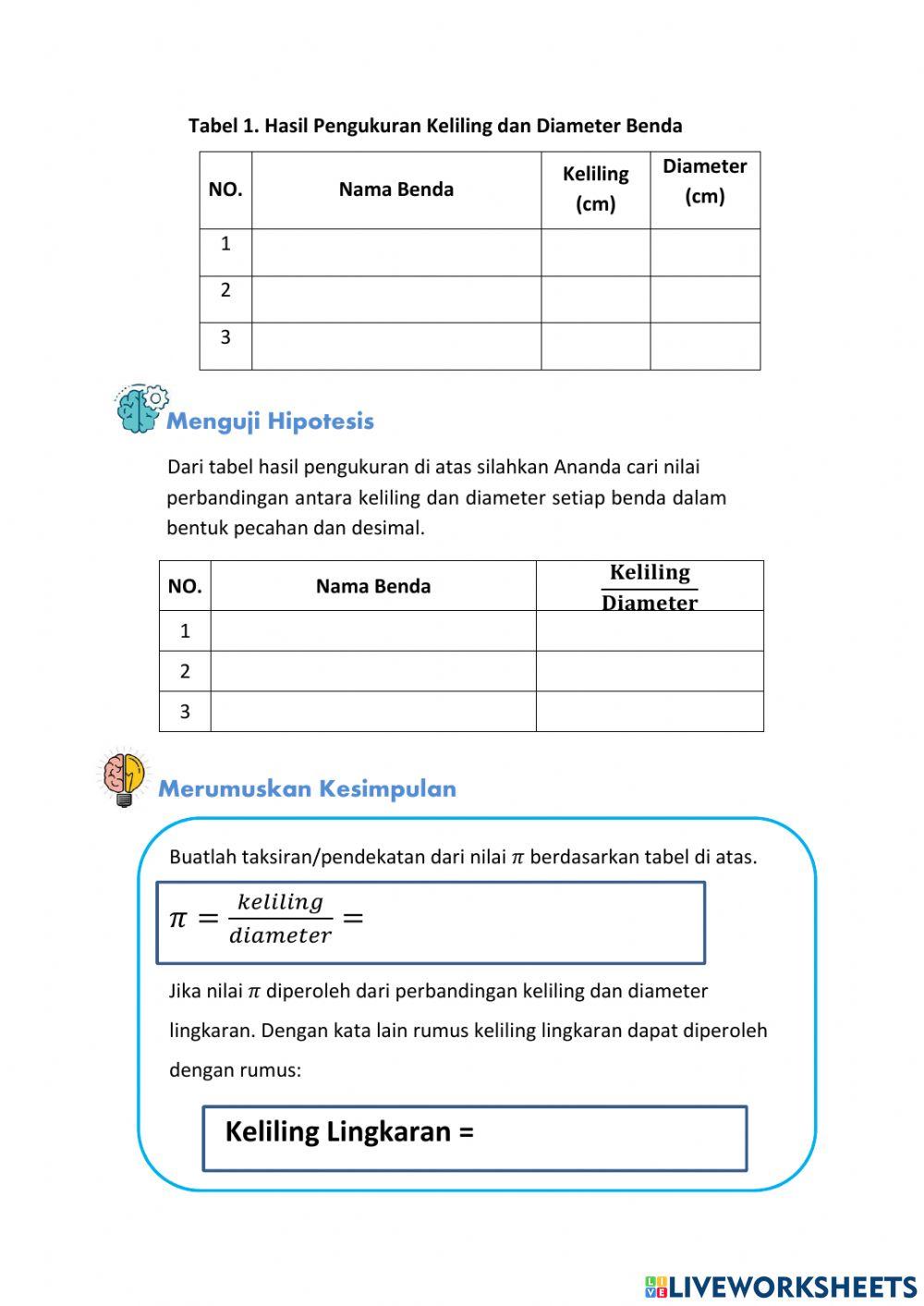 LKPD 4 Keliling dan Luas Lingkaran