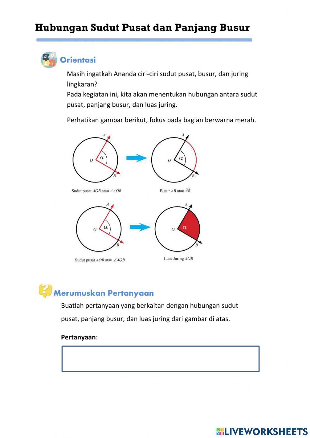 LKPD 5 Panjang Busur dan Luas Juring
