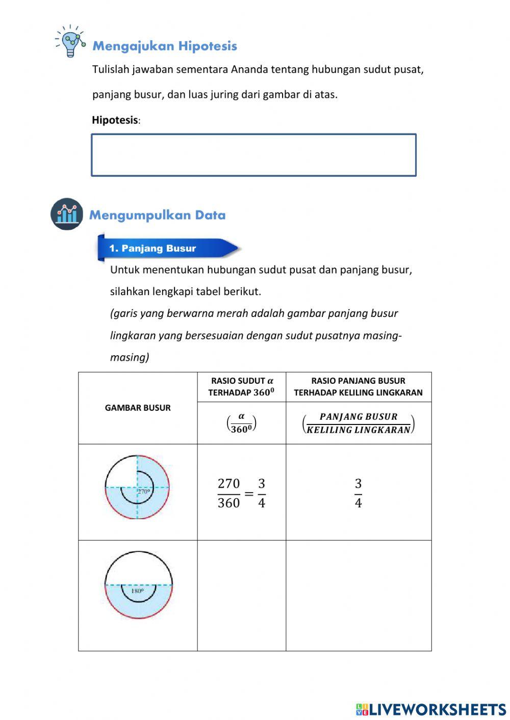 LKPD 5 Panjang Busur dan Luas Juring